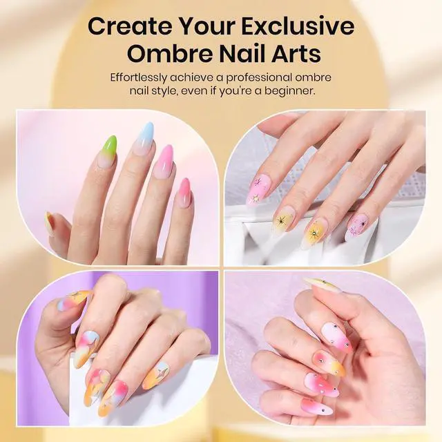 Alt view image 6 of 7 - Beetles 150Pcs Nail Sponges for Ombre, White Sponge with Grabbing Pen Tool | Create smooth ombre nail designs with 150pcs sponges, grabbing pen and easy blending for home manicure