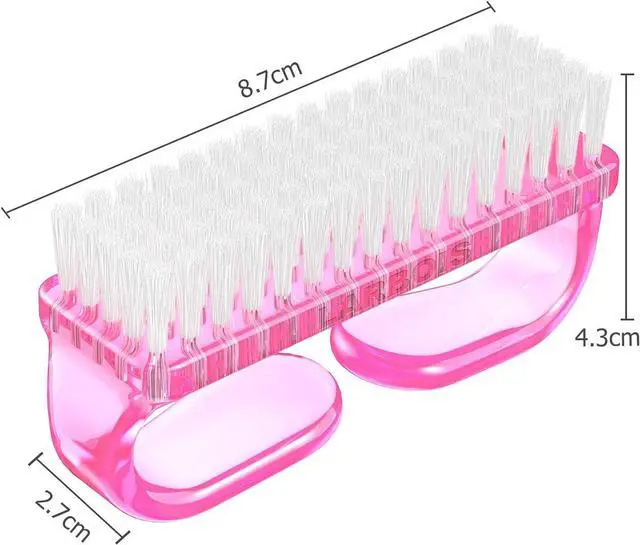 Alt view image 6 of 7 - Larbois Handle Grip Nail Brush, Nail Brushes Hand Fingernail Brush Cleaner Scrubbing Kit Pedicure for Toes and Nails Men Women (4 Pack)