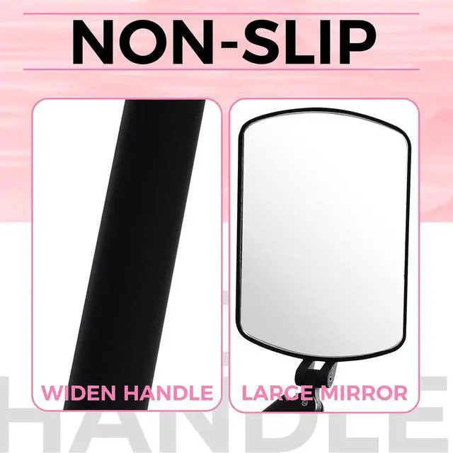 Alt view image 4 of 7 - Flexible Large Square Lash Mirror, 260°Rotation Folding Portable Eye Mirror for Eyelash Extensions, Adjustable for Easy Check, Lash Extension Supplies and Tool for Lash Techs, Black