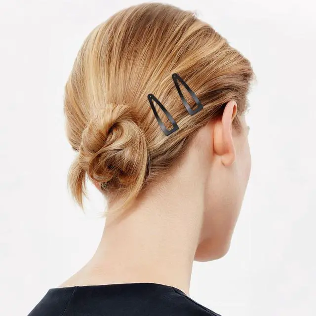 Alt view image 5 of 7 - Sightor 10 Pcs Double Grip Hair Clips, Metal Snap Hair Clips Hair Barrettes | Non Slip Hair Clips Black Barrettes Women Hair Styling Hair Accessories for Thin Thick Hair