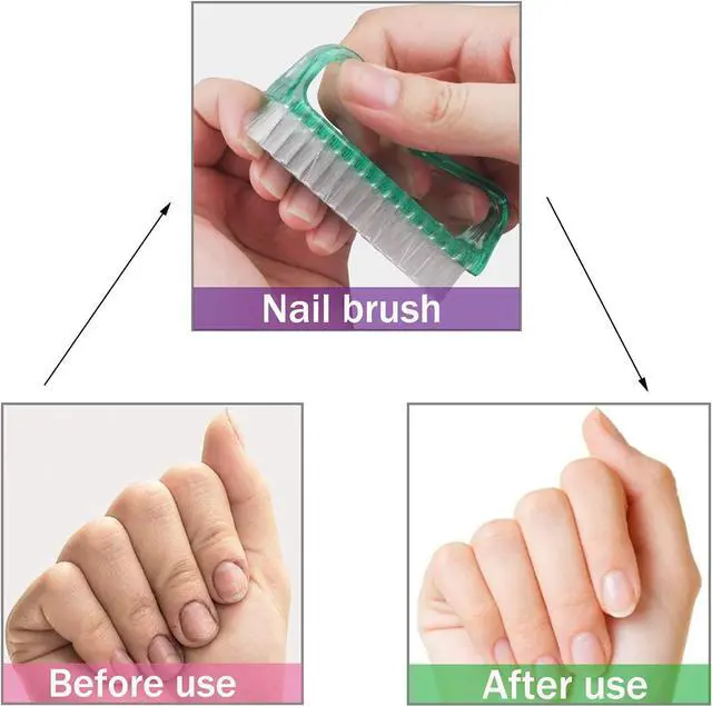 Alt view image 5 of 7 - Handle Grip Nail Brush, Hand Fingernail Scrub Cleaning Brushes for Toes and Nails Cleaner, Pedicure Scrubbing tool kit for Men and Women 5 Pack (Multicolor)