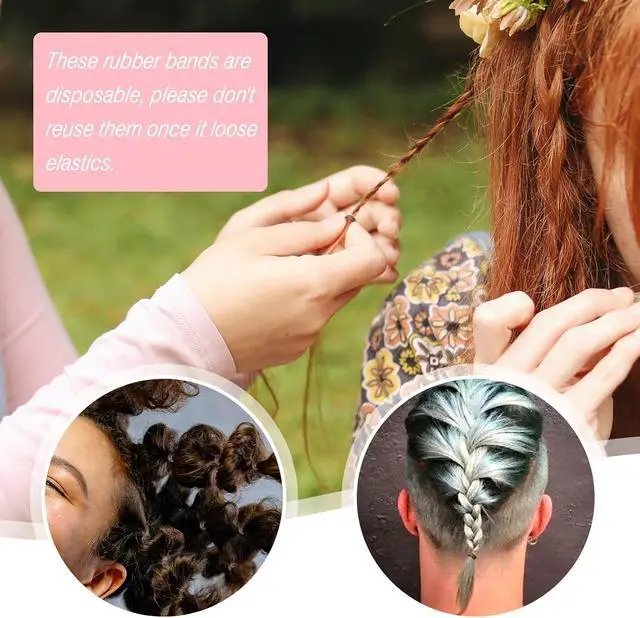 Alt view image 5 of 7 - Brown Elastics Hair Bands 1500pcs Mini Rubber Hairband Soften 18mm Ponytail Holders Hairiness Ties No Damaged Accessories for Women Braids