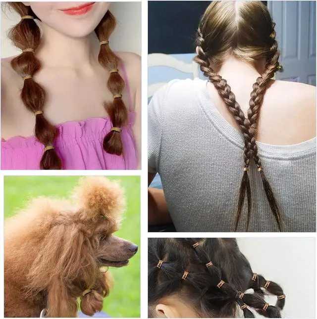 Alt view image 7 of 7 - Brown Elastics Hair Bands 1500pcs Mini Rubber Hairband Soften 18mm Ponytail Holders Hairiness Ties No Damaged Accessories for Women Braids