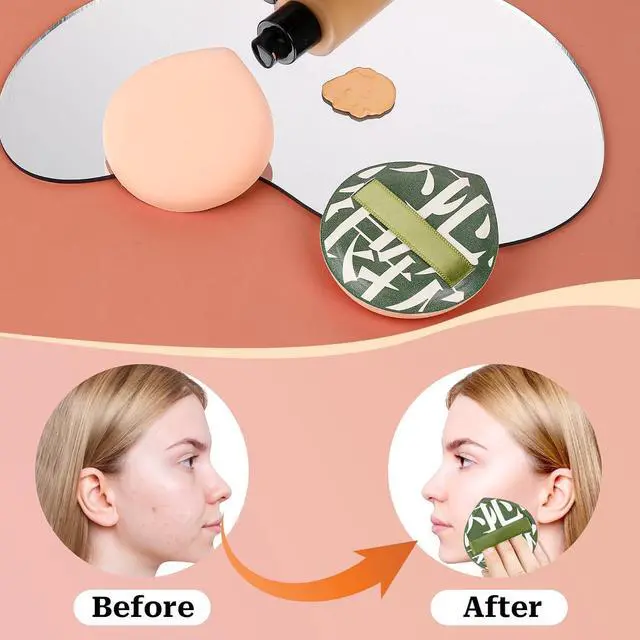 Alt view image 2 of 7 - 4 PCS Makeup Puff, Korean Makeup Sponges Teardrop Setting Face Cushion Puff Soft Sponge for Foundation Concealer Liquid Cream and Powder, Beginner-Friendly, XL/L