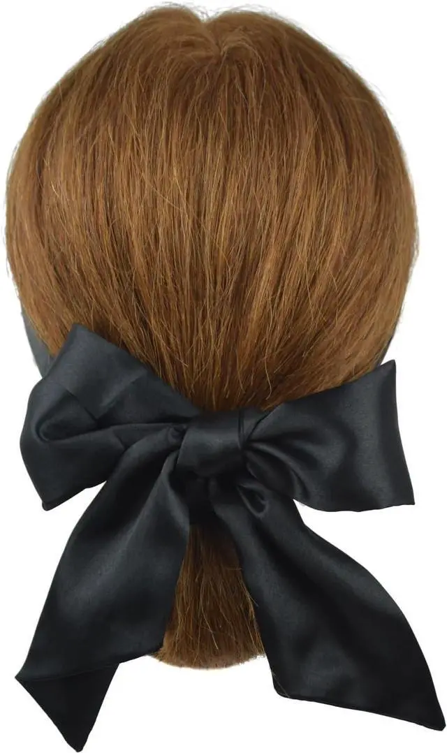 Alt view image 6 of 7 - Wig Grip Band Soft Satin Scarf Fashion Headbands for Lace Frontal Wigs Fixing, Makeup, Sports, Yoga, Facial (1 Pcs, Black)