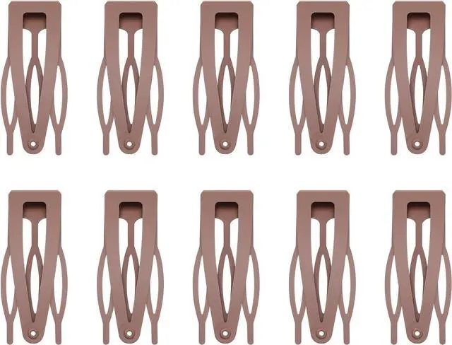 Main image of Sightor 10 Pcs Double Grip Hair Clips, Metal Snap Hair Clips Hair Barrettes | Non Slip Hair Clips Brown Barrettes Women Hair Styling Hair Accessories for Thin Thick Hair