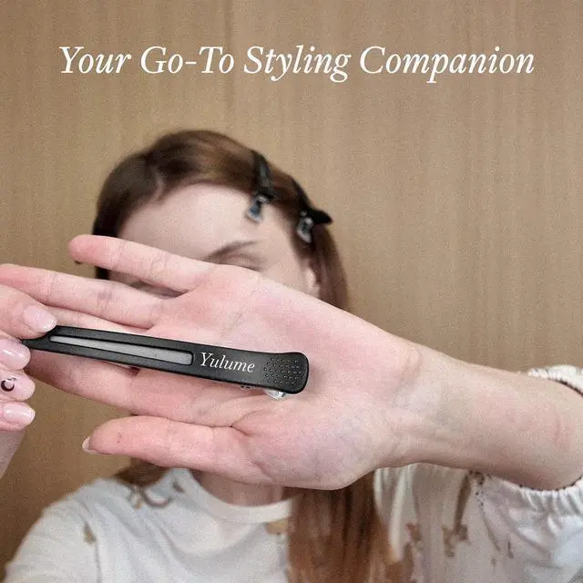 Alt view image 6 of 7 - Hair Sectioning Clips 4 Pack, No Crease Duckbill Clips with Silicone Band, 4.4 Inch, Non Slip for Styling & Hair Cutting, Thick & Thin, Curly & Straight Hair, Salon Home, Morandi & Black