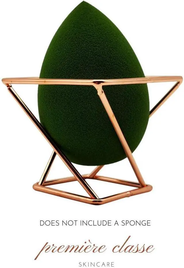 Alt view image 7 of 7 - Beauty Sponge Holder - Rose Gold Foundation Beauty Blender Holder - Makeup Brush Organizer Rack Case - Vanity Storage - Display Make Up Puff Sponge Drying Stand (Pack of 1)