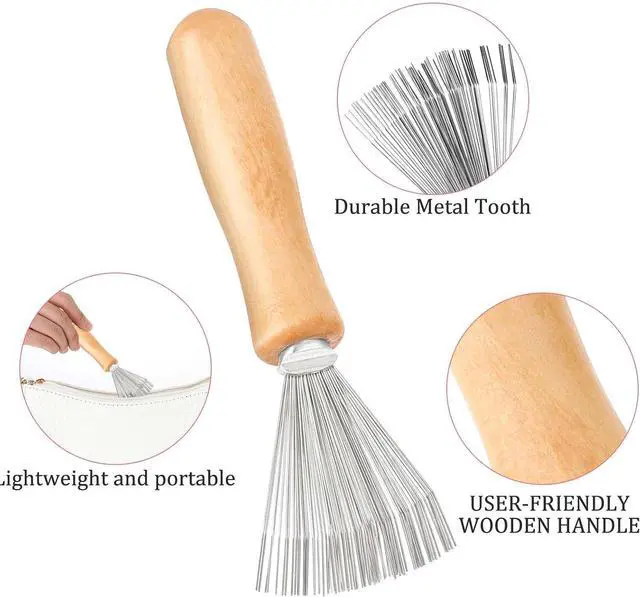 Alt view image 3 of 7 - Comb and Brush Cleaner Tool Set - 3 Pieces with Rake Design for Home and Salon Use