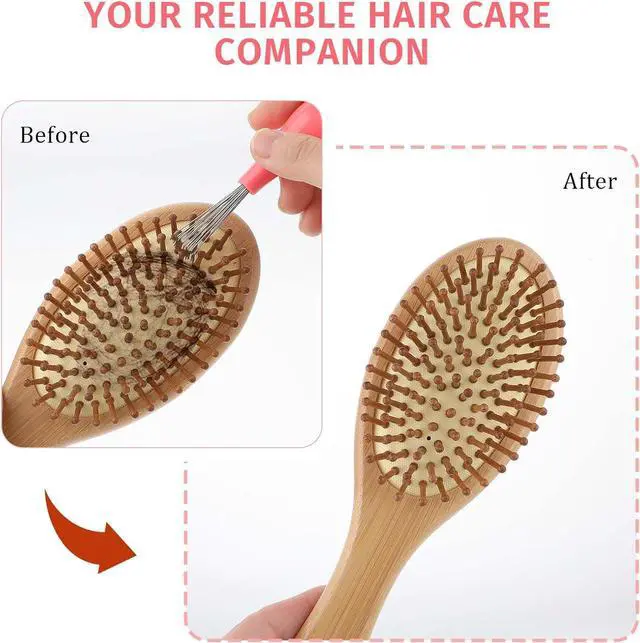 Alt view image 4 of 7 - Comb and Brush Cleaner Tool Set - 3 Pieces with Rake Design for Home and Salon Use