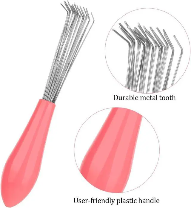 Alt view image 7 of 7 - Comb and Brush Cleaner Tool Set - 3 Pieces with Rake Design for Home and Salon Use