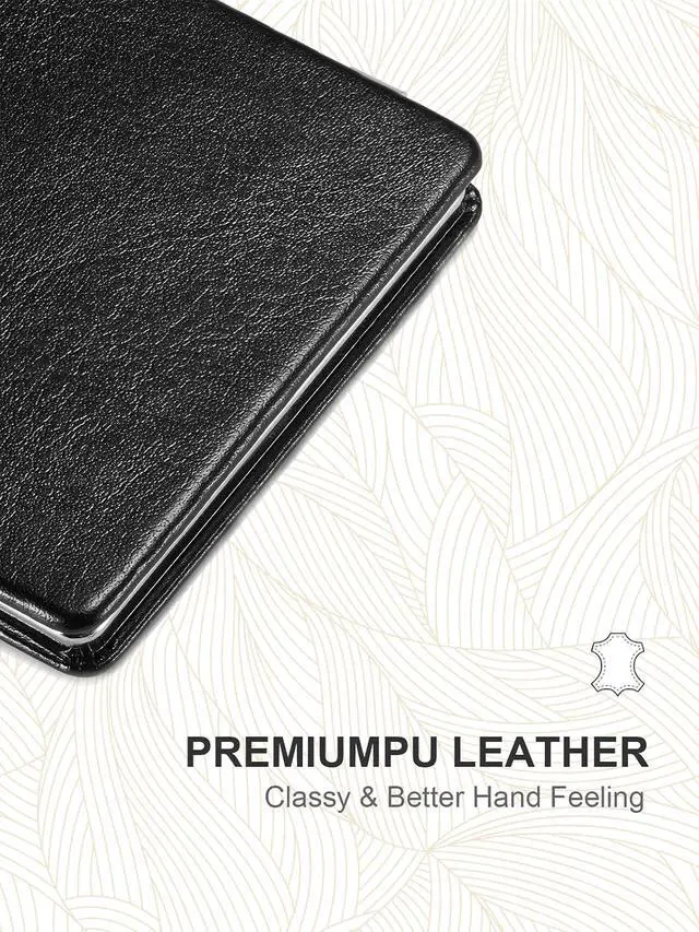 Alt view image 2 of 7 - OMIRO Compact Mirror with 3x/1x Magnification, 2.8" Pocket Mirror | Small Mirror for Purse, Pocket Mirror for WomenMen, Black, Classical PU Leather, Square