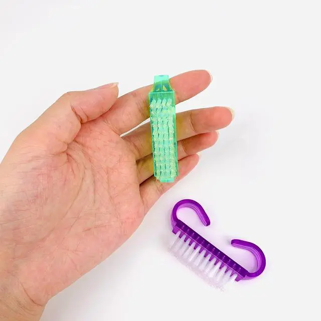 Alt view image 4 of 6 - 16 Pack Handle Grip Nail Brushes, Travel Size Fingernail Brush, Mini Hand Scrub Cleaning Brushes for Nails and Toes