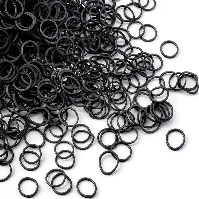 Main image of black Elastic Hair BandsBEBEEPOO 500pcs Mini Rubber Bands with a box Soft Elastic Bands for Kid Hair Braids Hair