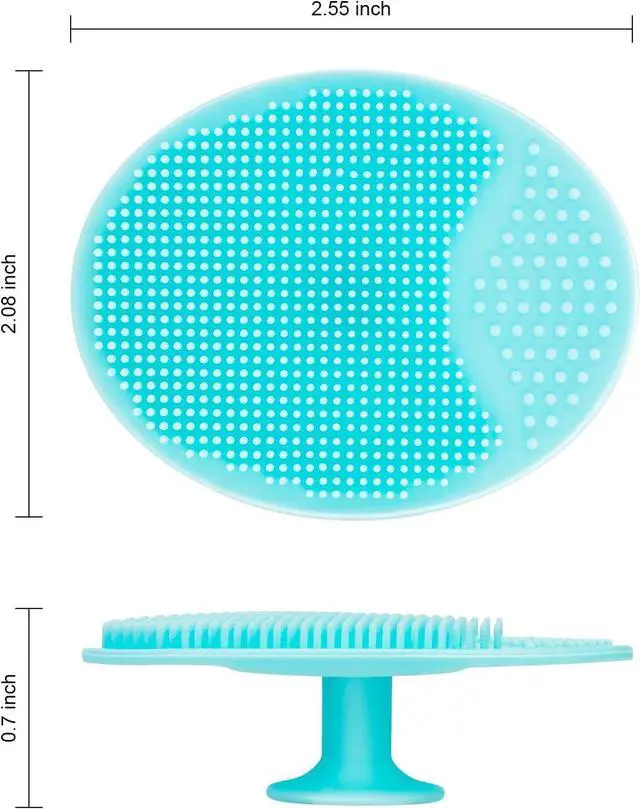 Alt view image 2 of 7 - 4 Pack Face Scrubber,JEXCULL Soft Silicone Facial Cleansing Brush Face Exfoliator Blackhead Acne Pore Pad Cradle Cap Face Wash Brush for Deep Cleaning Skin Care