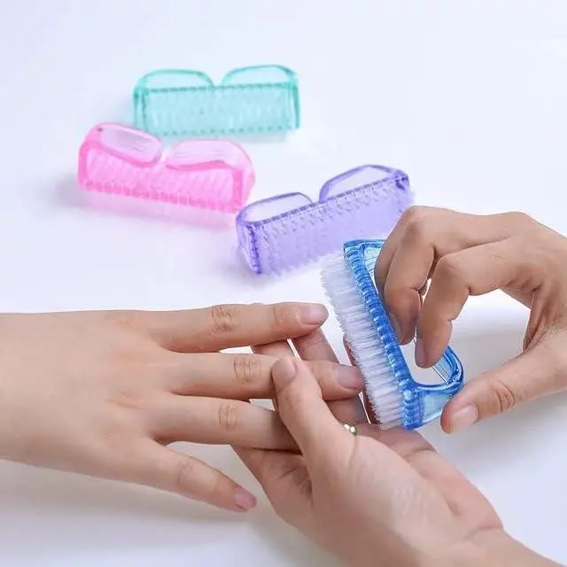 Alt view image 6 of 6 - 4 Pcs Nail Brush for daily Use - 4 Different Kinds of Fingernail brush with Plastic Handle Nail brush for cleaning Fingernails and Pedicure for Toes and Nails Men Women