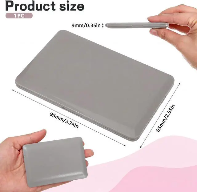 Alt view image 2 of 7 - Psyqtsuary Mini Laptop Mirror, 1 Pcs Pocket Size Laptop Shaped Mini Mirror for Purse Portable Folding Small Compact Mirror for Dollhouse Pet Travel Makeup Home Decorations (Grey)