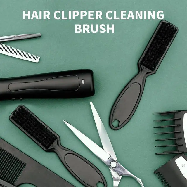 Alt view image 7 of 7 - SQULIGT 6 Pcs Barber Clipper Brush Blade Trimmer Cleaning Brush Set Duster Manicure Nylon Brush Hair Styling Tool (Black)
