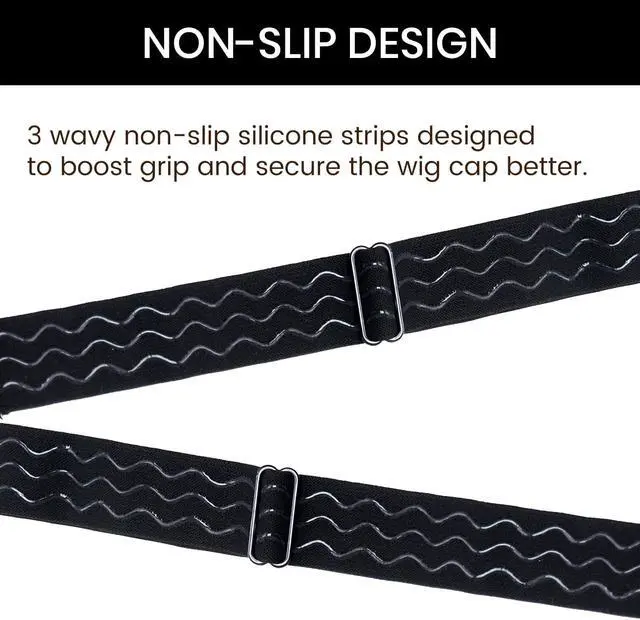 Alt view image 2 of 7 - Adjustable Elastic Wig Band with Hooks No Slip Band 3Pcs Black | Elastic Wig Strap with Hooks, Adjustable and Anti-slip, Practical Tool for Glueless Lace Wigs and DIY Wig Making