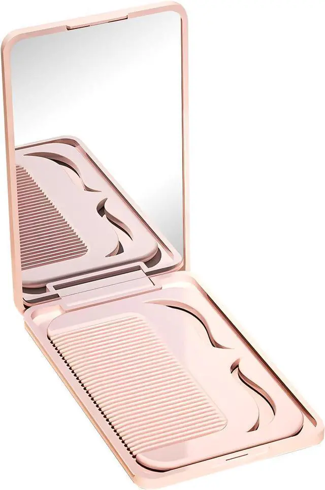 Main image of Compact Folding Mirror, 3.9" Small Portable Makeup Mirror for Pocket Purse, Mini Travel Size Foldable Mirrors with Stand for Tabletop, Handheld Mirrors for Women Girls (1 Pack-Pink)