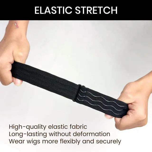 Alt view image 5 of 7 - Adjustable Elastic Wig Band with Hooks No Slip Band 3Pcs Black | Elastic Wig Strap with Hooks, Adjustable and Anti-slip, Practical Tool for Glueless Lace Wigs and DIY Wig Making