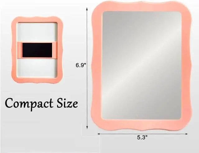 Alt view image 3 of 7 - Gifts for Back to School Season,Pink Magnetic Locker Mirror - 5" x 7" Magnet Mirror for School, Bathroom, Workshop, Office,Small Mirrors for School Locker