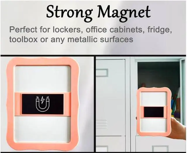 Alt view image 6 of 7 - Gifts for Back to School Season,Pink Magnetic Locker Mirror - 5" x 7" Magnet Mirror for School, Bathroom, Workshop, Office,Small Mirrors for School Locker