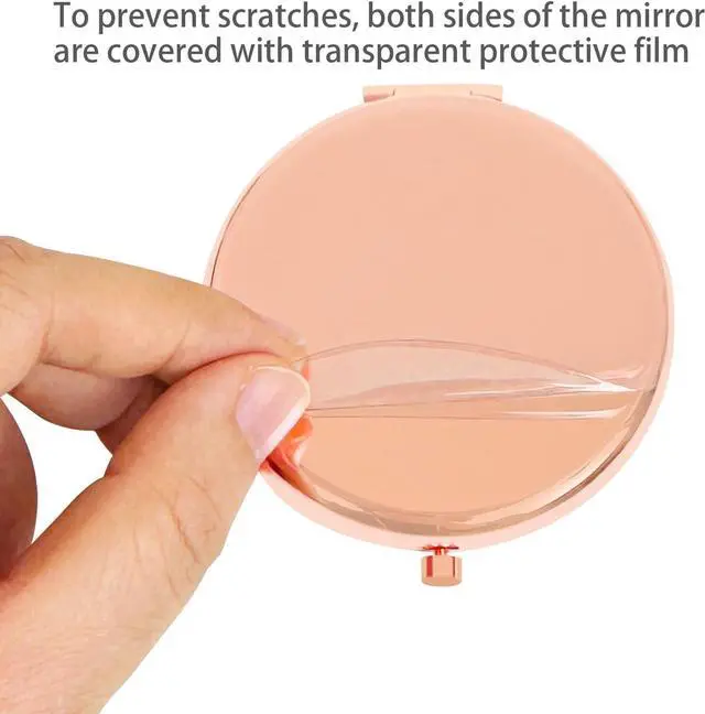Alt view image 2 of 7 - Compact Mirror Round 2.6 Metal Double Sided 1X/2X Engraved Pocket Mirror Gifts for Daughter (RGDr01)