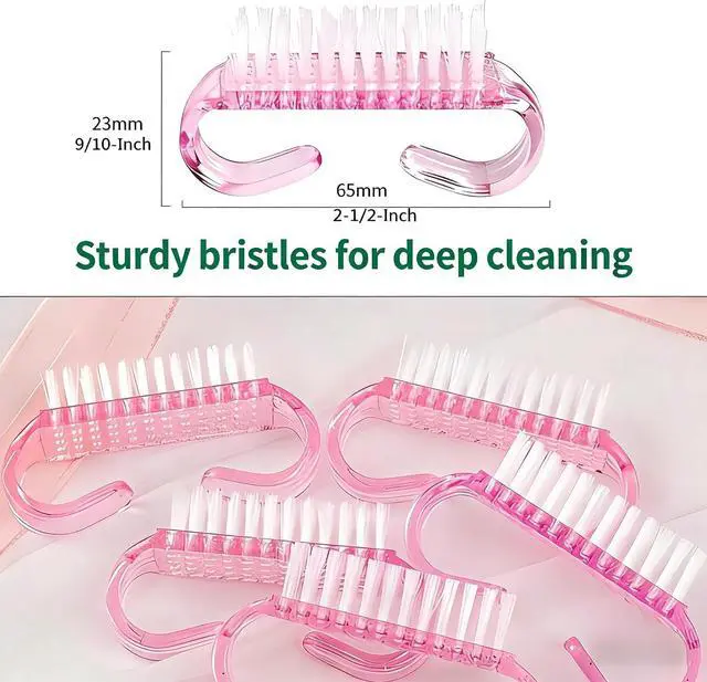 Alt view image 4 of 7 - 12-Pack Handle Grip Nail Brush(assorted color), Fingernail Scrub Cleaning Brushes for Toes and Nails Cleaner, Pedicure Brushes for Men and Women