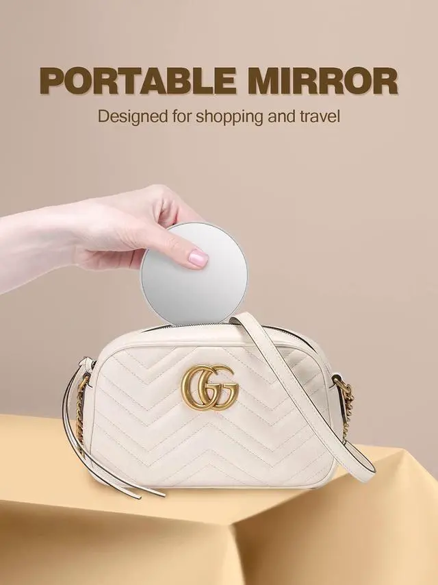Alt view image 7 of 7 - Macaki 20x Magnifying Mirror Suction Cup, Makeup Mirror, 3.5 in, Grey | Small Magnifying Mirror, for Bathroom Bedroom Office, Blackheads, Eyeliner, Travel Mirror with Magnification, Tweezers