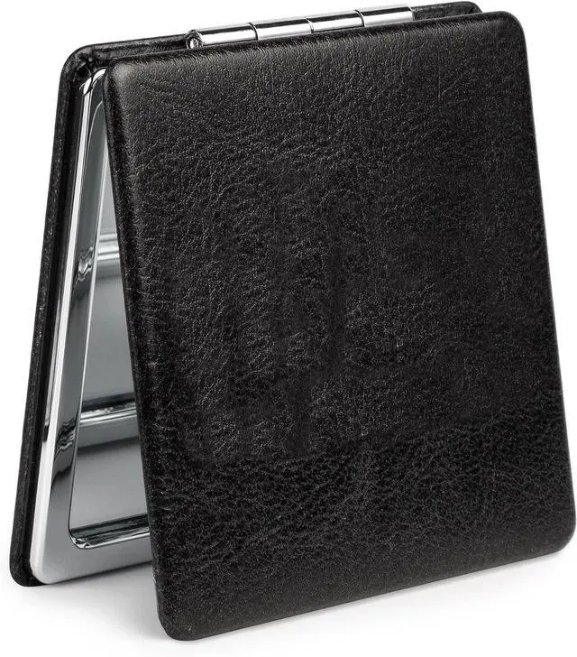 Main image of Compact Mirror, 1x/2x Magnifying Foldable Cosmetic Mirror, Portable Travel Mirror for Pocket and Purses, Singer Merch Compact Mirror for Fans (Black)