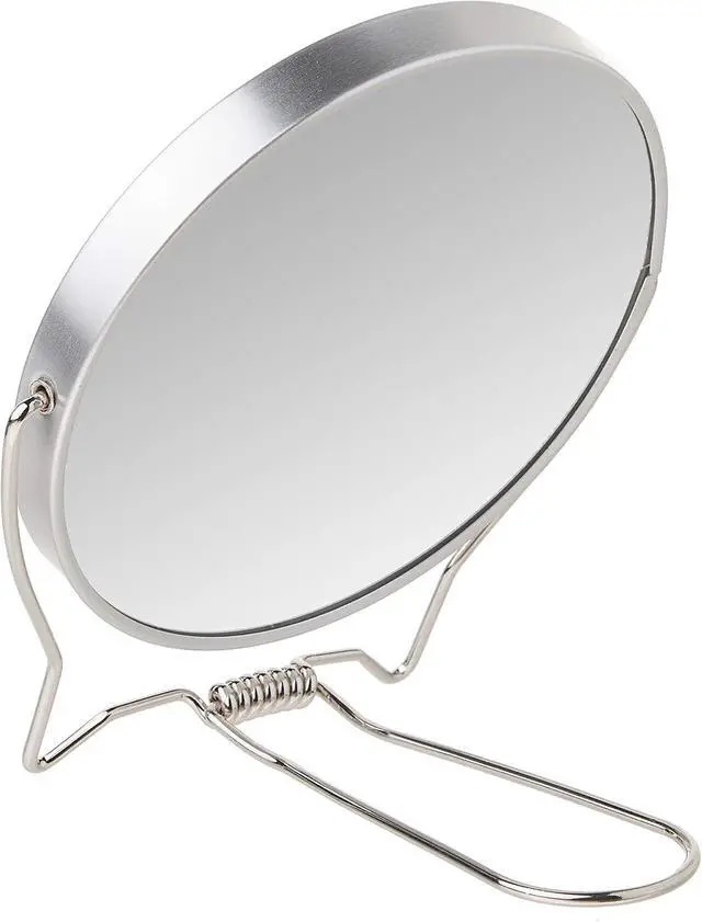 Alt view image 2 of 4 - Goody Two-Sided Makeup Mirror with Stand - 1X and 3X Dual Sided Magnification - Lightweight & Portable Table Top Magnifying Vanity Mirror