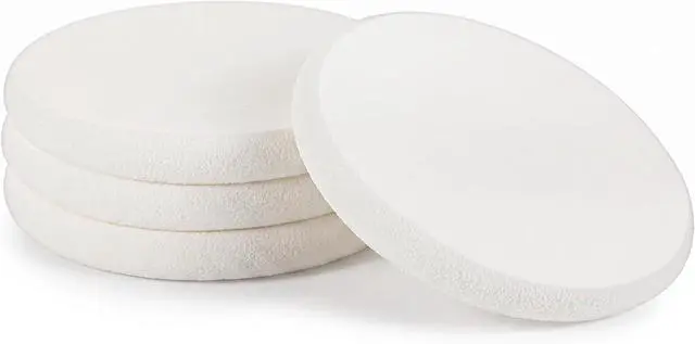 Main image of Nogeqi 4 Pcs Flat Makeup Sponges for Foundation, Round Shape Foundation Sponge, White Make Up Sponge for Face,Sponges Makeup Applicator for Natural Easy Soft Long-Lasting and Beginner