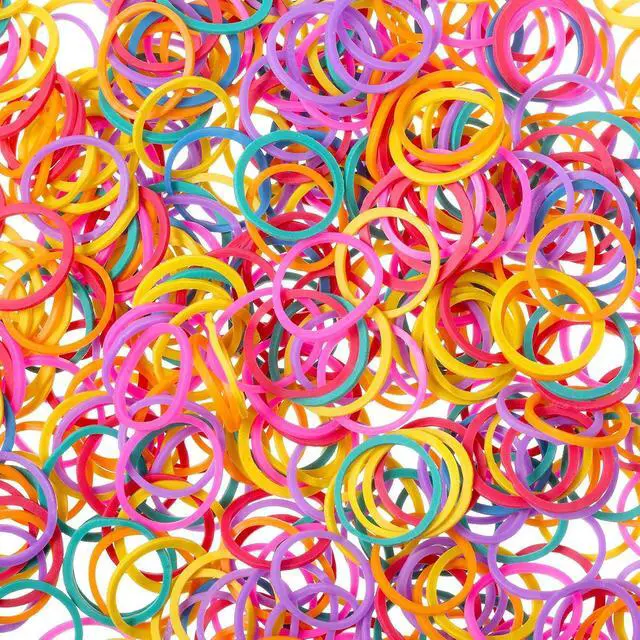 Alt view image 3 of 5 - Hicarer 1000 pcs Mini Rubber Hair Bands 1/2" Soft Elastic Bands for Woman Hair Braids Ponytails & Beards Small Dreadlocks, Wedding Hairstyle and More(1.5 cm,Vibrant Color)