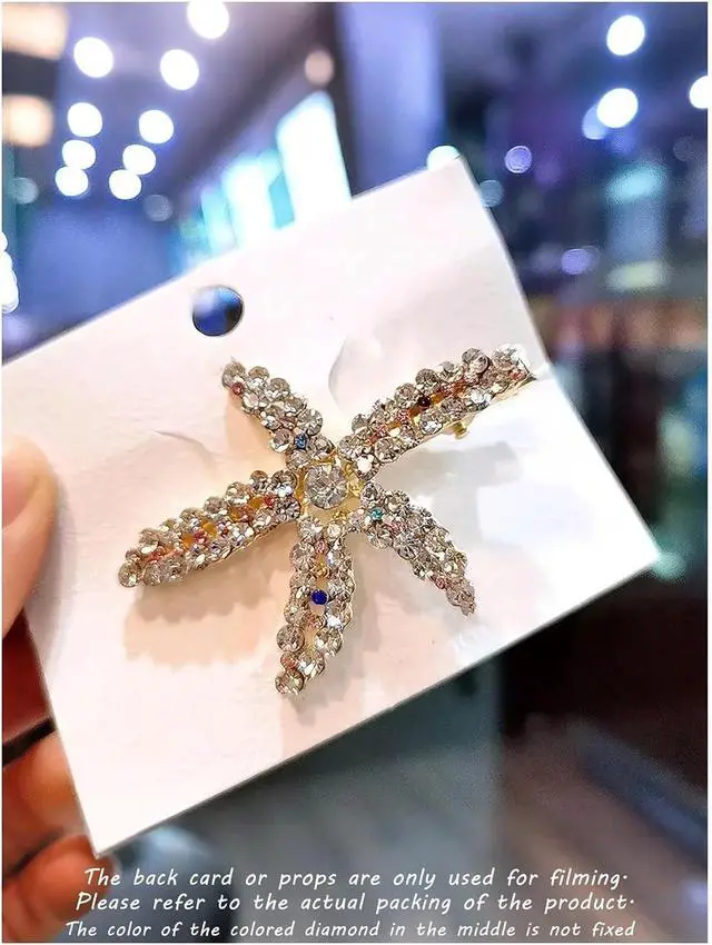 Alt view image 4 of 7 - MAKEMECHIC Women's 2 Pcs Starfish Hair Clips Pearl Barrettes Hairpins | Summer Beach Hair Accessories, Multicolor, One-Size