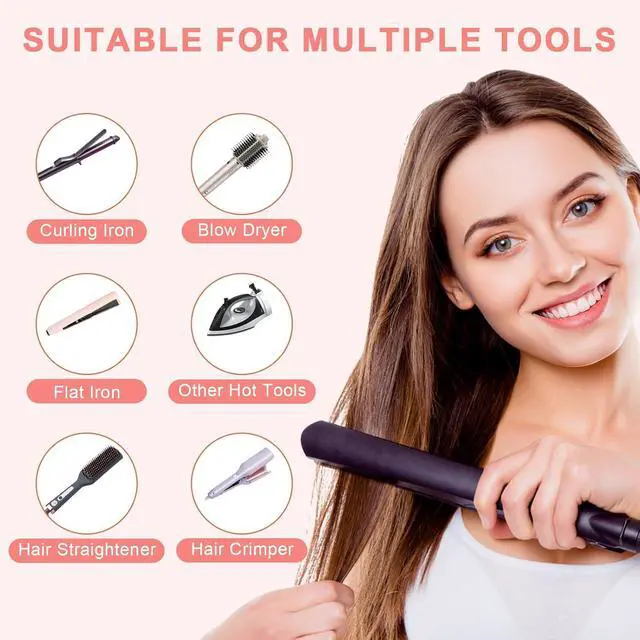 Alt view image 6 of 7 - AMIJEAL Oversize Silicone Heat Resistant Mat for Hair Tools(14.2" x 11") | Curling Iron Mat, Hot Tools Holder, Portable Flat Iron Hair Straightener Pad Cover for Travel Vanity Salon