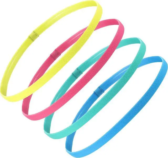 Main image of Sumind 4 Pieces Thick Non-Slip Elastic Sport Men Thin Headbands Football Hair Headbands for Women