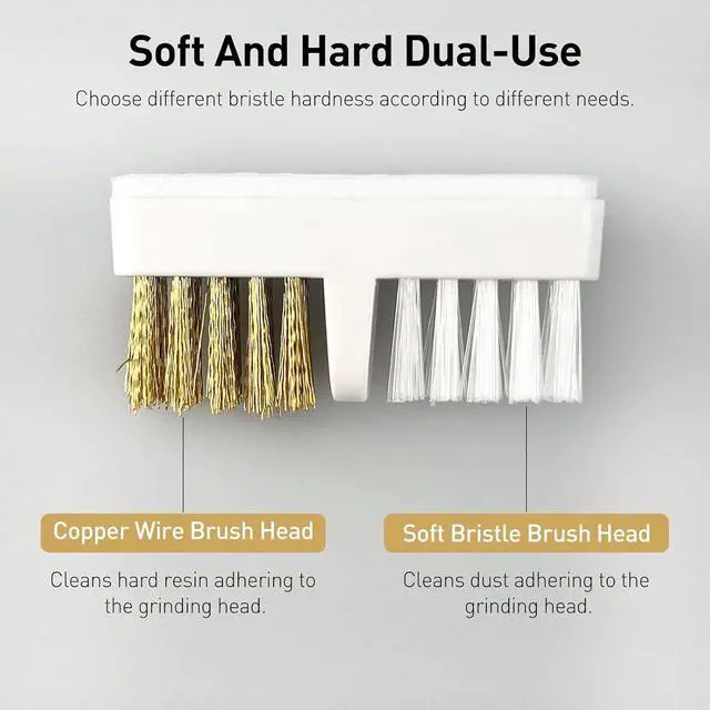 Alt view image 3 of 7 - Nail Drill Bit Wire Cleaner Brush, 5-Piece Nail Art Cleaning Tool Set for Salon and Home Use, Nail Polish Cleaning Brush