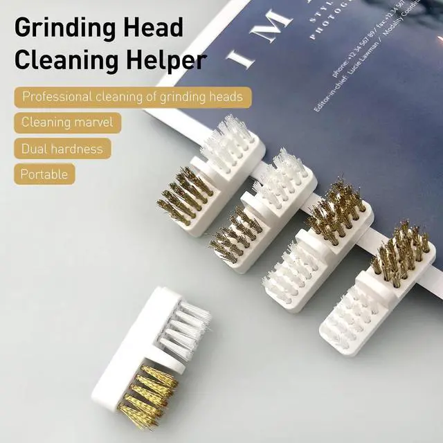 Alt view image 5 of 7 - Nail Drill Bit Wire Cleaner Brush, 5-Piece Nail Art Cleaning Tool Set for Salon and Home Use, Nail Polish Cleaning Brush