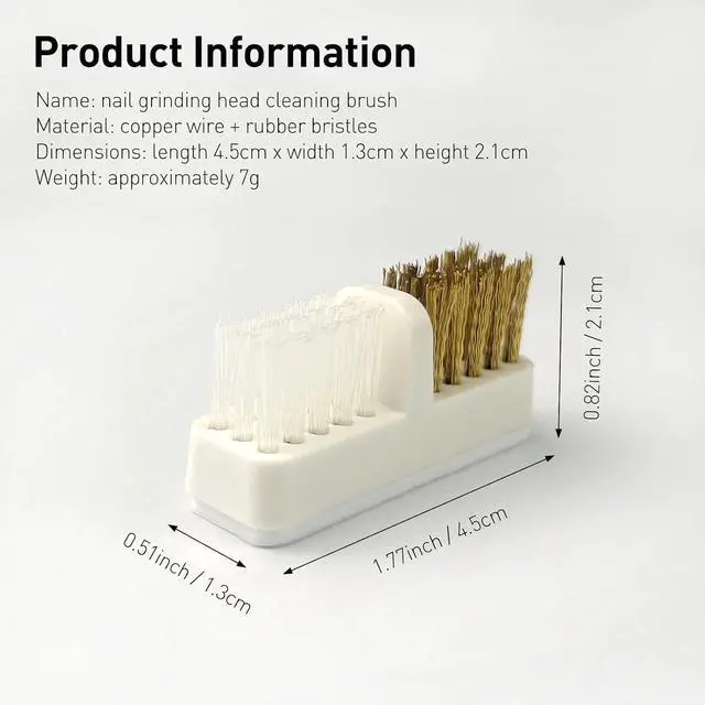 Alt view image 7 of 7 - Nail Drill Bit Wire Cleaner Brush, 5-Piece Nail Art Cleaning Tool Set for Salon and Home Use, Nail Polish Cleaning Brush