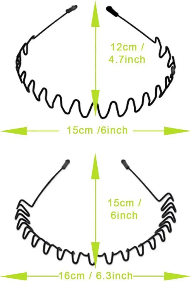 Alt view image 4 of 7 - Metal Hair Band for Men, Adjustable Mens Metal Headbands Classic Wire 4 Pcs | Outdoor Sports Hair Bands Simple Elastic Non-Slip Hair Accessories
