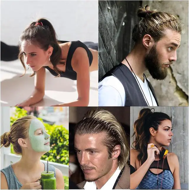 Alt view image 7 of 7 - Metal Hair Band for Men, Adjustable Mens Metal Headbands Classic Wire 4 Pcs | Outdoor Sports Hair Bands Simple Elastic Non-Slip Hair Accessories
