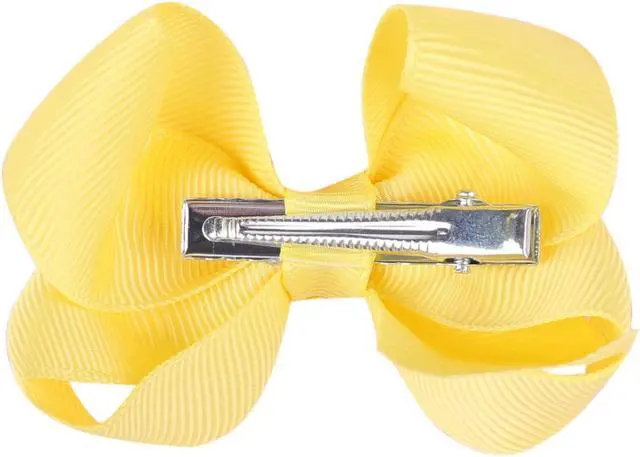 Alt view image 5 of 7 - Girls Bow Headband & Hair Clips Set Soft, Stylish & Comfortable-Yellow