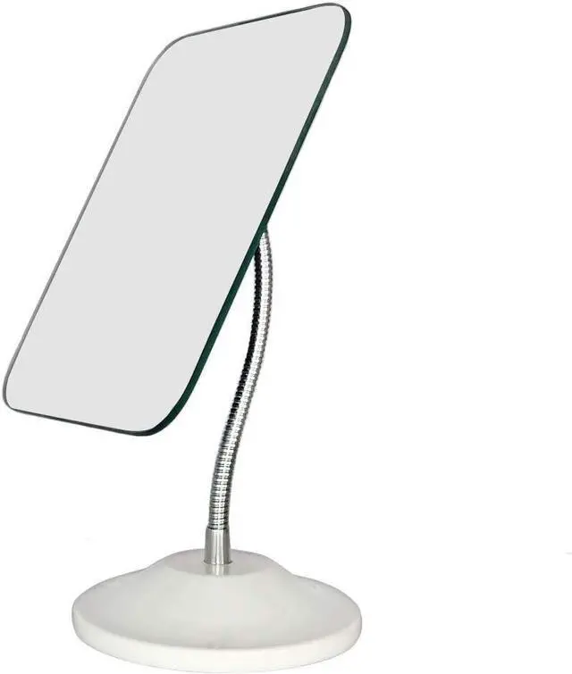 Main image of YEAKE Adjustable Flexible Gooseneck Makeup Mirror,360°Rotation Folding Portable Desk Vanity Mirror with Stand Shower Shaving Cosmetic Mirror Square