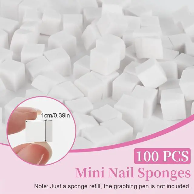 Alt view image 2 of 7 - Nail Sponges Refills for Ombre - 100PCS Mini Ombre Nail Sponge Bulk (without Tool) Nail Art Sponge Refill Aura Nail Art Accessories Gradient Nail Tools for Professional Beginners Home Salon Use
