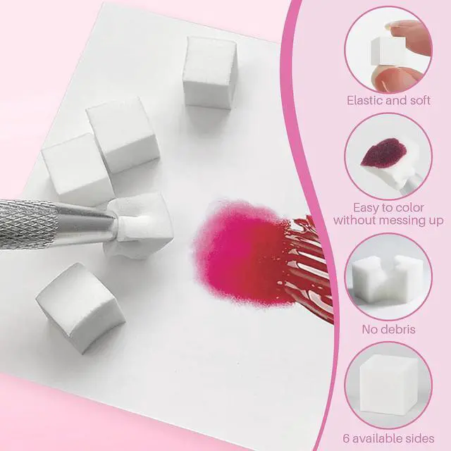 Alt view image 3 of 7 - Nail Sponges Refills for Ombre - 100PCS Mini Ombre Nail Sponge Bulk (without Tool) Nail Art Sponge Refill Aura Nail Art Accessories Gradient Nail Tools for Professional Beginners Home Salon Use