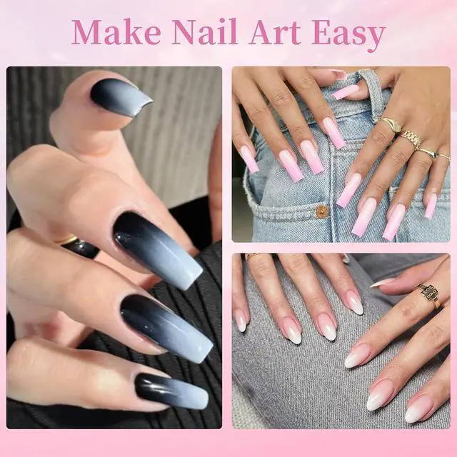Alt view image 5 of 7 - Nail Sponges Refills for Ombre - 100PCS Mini Ombre Nail Sponge Bulk (without Tool) Nail Art Sponge Refill Aura Nail Art Accessories Gradient Nail Tools for Professional Beginners Home Salon Use