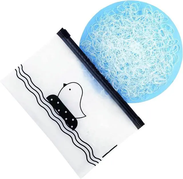 Alt view image 6 of 6 - 1500pcs Mini Hair Rubber Bands, Non-slip Rubber Hair Bands for Girls, Elastic Hair Ties(0.5 inch) Clear