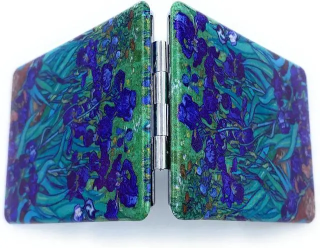 Alt view image 4 of 5 - Art Decor Rectangular Mirror, Foldable, Portable, Magnifying, 3.46 x 2.46 x 0.4 Inches, Van Gogh