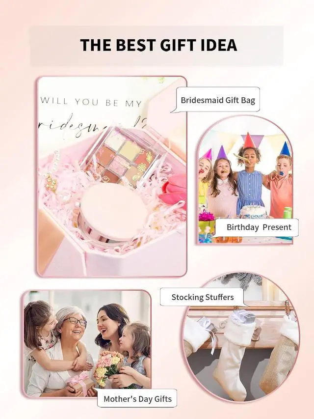 Alt view image 7 of 7 - Compact Mirror, 1x/2x Magnification Pocket Mirror, Pink | Compact Mirror for Purse, Metal+Glass, Foldable Double-Sided Mirror, Purse Essentials, Portable, Travel, Quick Touch-ups